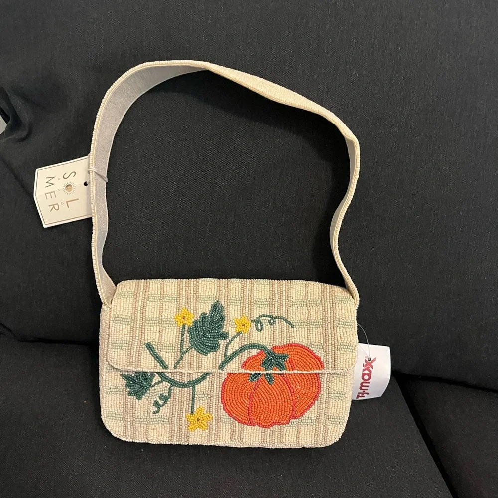 🎃 VIRAL SOL & MER FALL PUMPKIN BEADED BAG 🍁